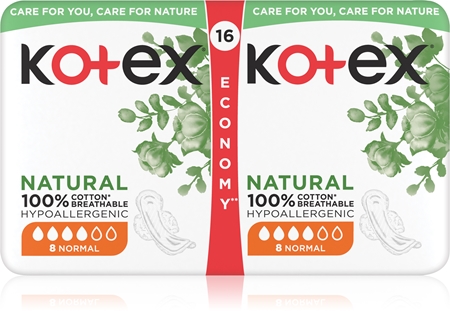 Kotex Natural Normal Serviettes Hygi Niques Notino Be