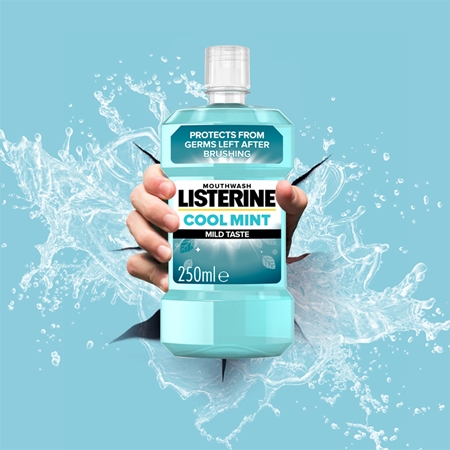 Listerine Cool Mint Mild Taste Mouthwash Without Alcohol Notino Co Uk