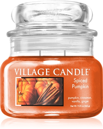 Village Candle Spiced Pumpkin Scented Candle Glass Lid Notino Co Uk