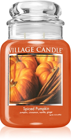 Village Candle Spiced Pumpkin Scented Candle Glass Lid Notino Co Uk