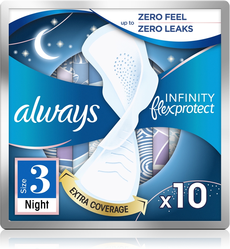 Always Infinity Night Size 3 serviettes hygiéniques pour la nuit