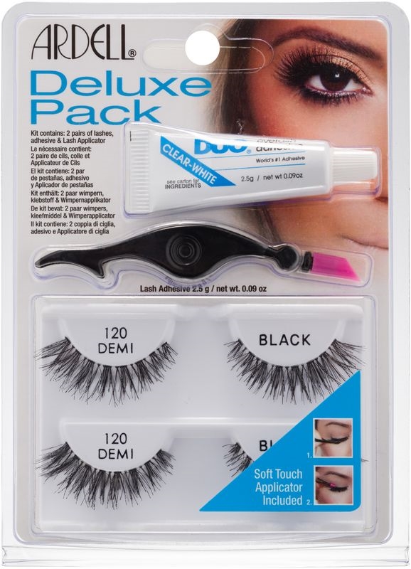 Ardell Twin Pack Deluxe Pack Zwei Paare Selbstklebende Wimpern Mit