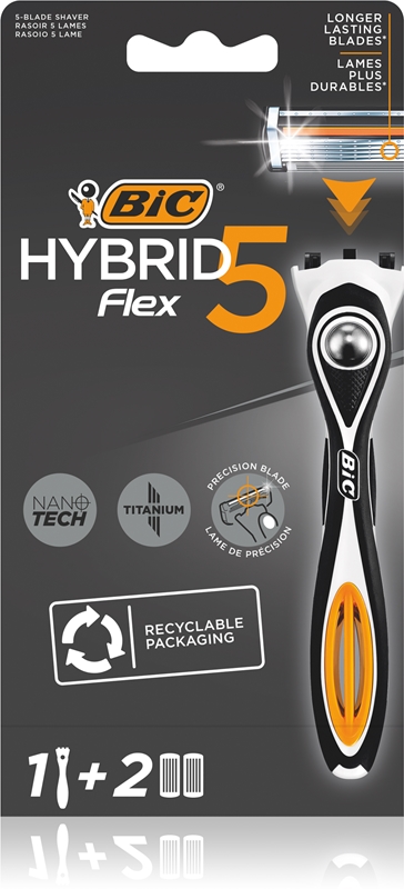 BIC FLEX5 Hybrid rasoir lames de rechange 2 pièces notino be