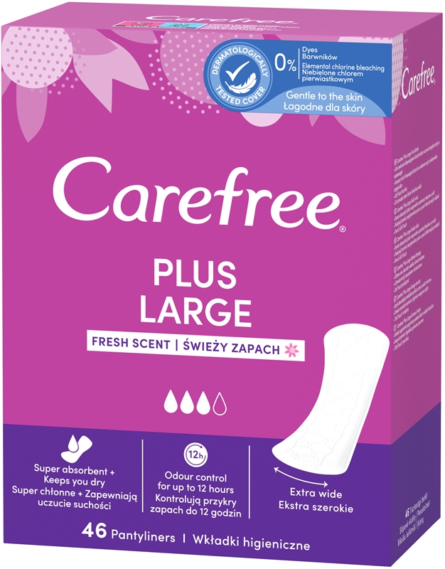 Carefree Plus Large Fresh Scent Panty Liners Notino Co Uk