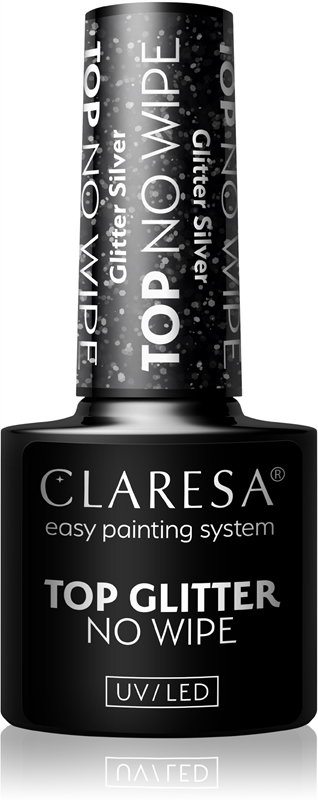 Claresa Uv Led Top Glitter No Wipe G Lov Vrchn Lak Na Nechty