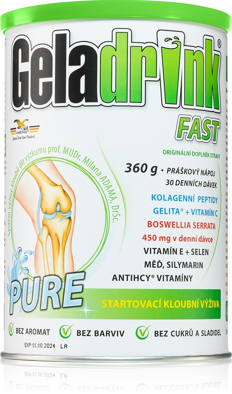 Geladrink Fast Pure prášok pre perorálny roztok pre správnu funkciu