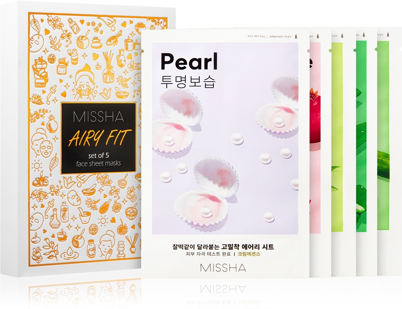 Missha Merry Christmas Airy Fit Sheet Mask Set Set Di Maschere Di