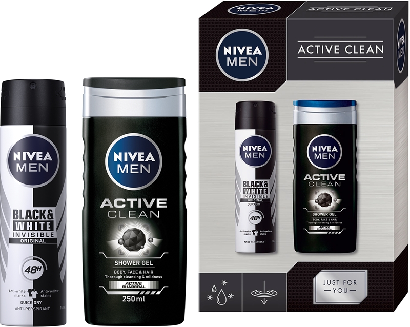 Nivea Men Active Clean Coffret Cadeau X Pour Homme Notino Be