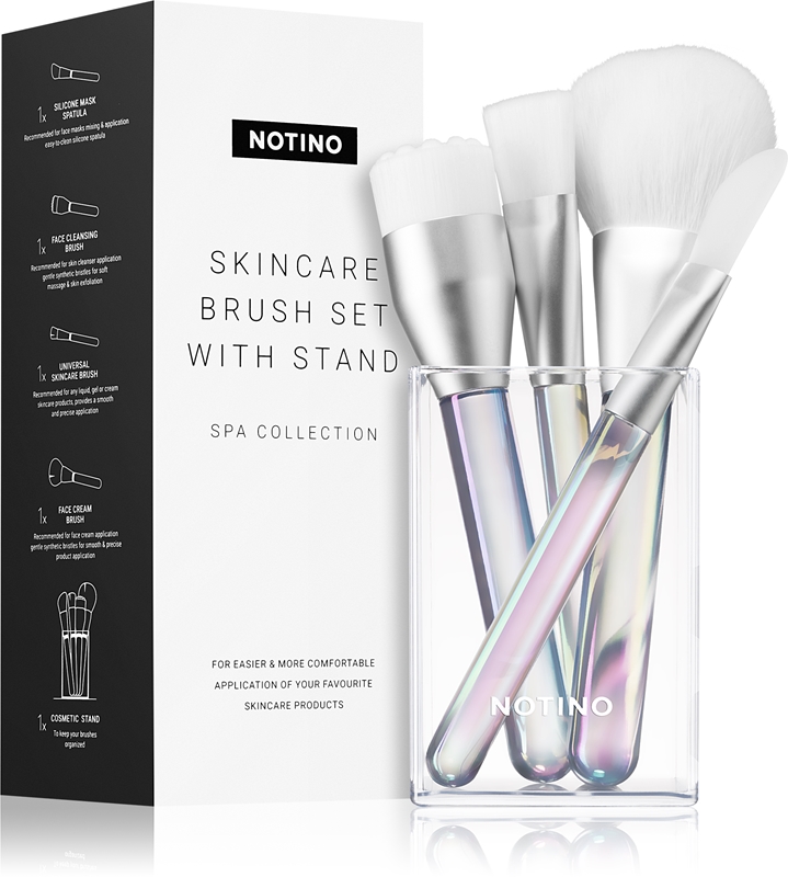 Notino Spa Collection Skincare Brush Set With Stand Skincare Brush Set