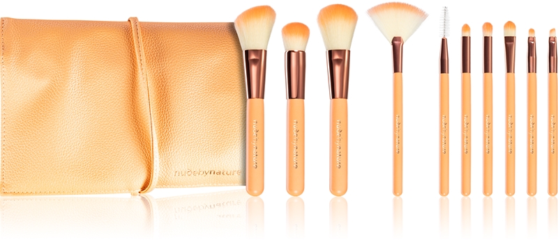 Nude By Nature Luxe Piece Brush Set Kit De Pinceaux Avec Pochette