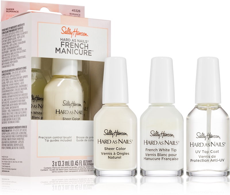 Sally Hansen Hard As Nails French Manicure kit de vernis à ongles pour