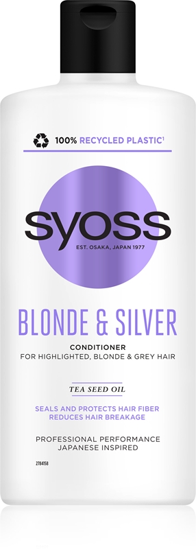 Syoss Blonde Silver Conditioner F R Blonde Und Graue Haare Notino