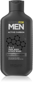 Oriflame North For Men Active Carbon Refreshing Shower Gel In