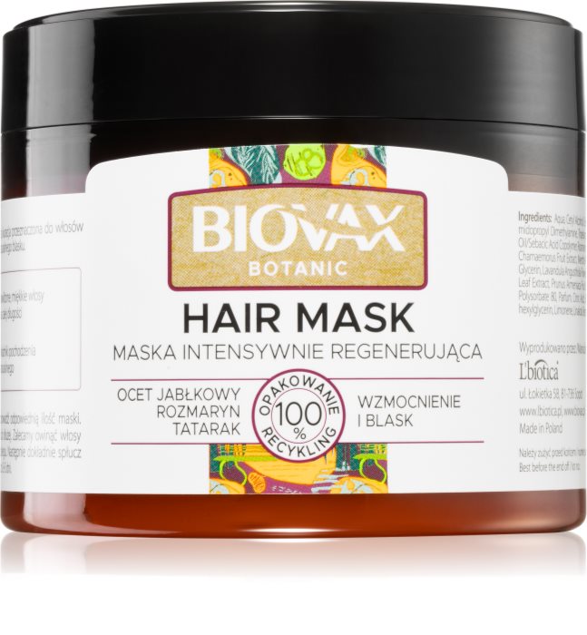 Lbiotica Biovax Botanic Regenerating Hair Mask Notino Co Uk