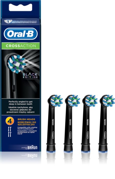 Oral B Cross Action EB 50 Black Ersatzkopf für Zahnbürste 4 pc NOTINO