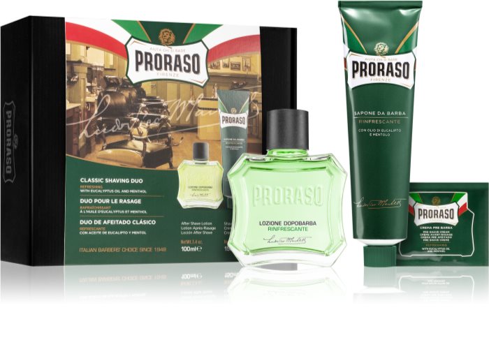 Proraso Classic Shaving Duo Refreshing Set Para El Afeitado Para Hombre