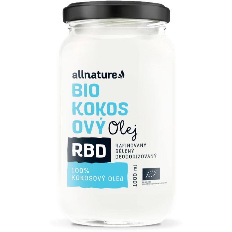 Allnature Kokosový olej RBD BIO kokosový olej bez vône 1000 ml