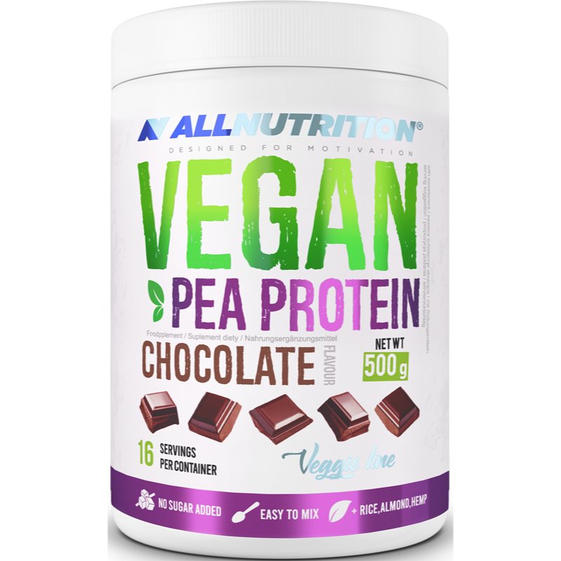 Allnutrition Vegan Pea Protein vegánsky proteín príchuť Chocolate 500 g