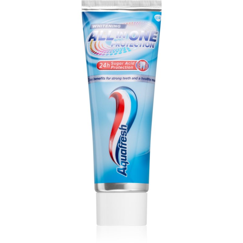 Aquafresh All In One Protection Whitening відбілююча зубна паста для повноцінного догляду
Aquafresh All In One Protection Whitening відбілююча зубна паста для повноцінного догляду