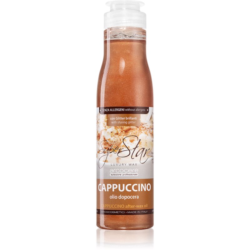Arcocere After Wax Cappuccino заспокоююча очищуюча олійка після епіляції з блискітками
Arcocere After Wax Cappuccino заспокоююча очищуюча олійка після епіляції з блискітками