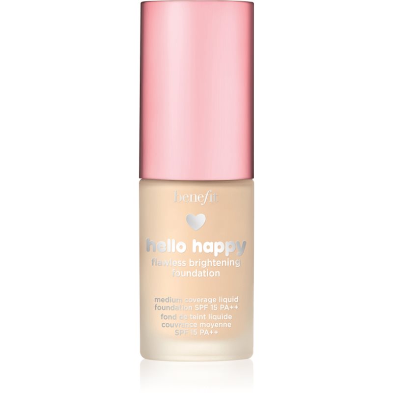 Benefit Hello Happy Flawless Brightening Foundation Mini відновлюючий тональний крем SPF 15 відтінок 01 Fair Cool
Benefit Hello Happy Flawless Brightening Foundation Mini відновлюючий тональний крем SPF 15 відтінок 01 Fair Cool