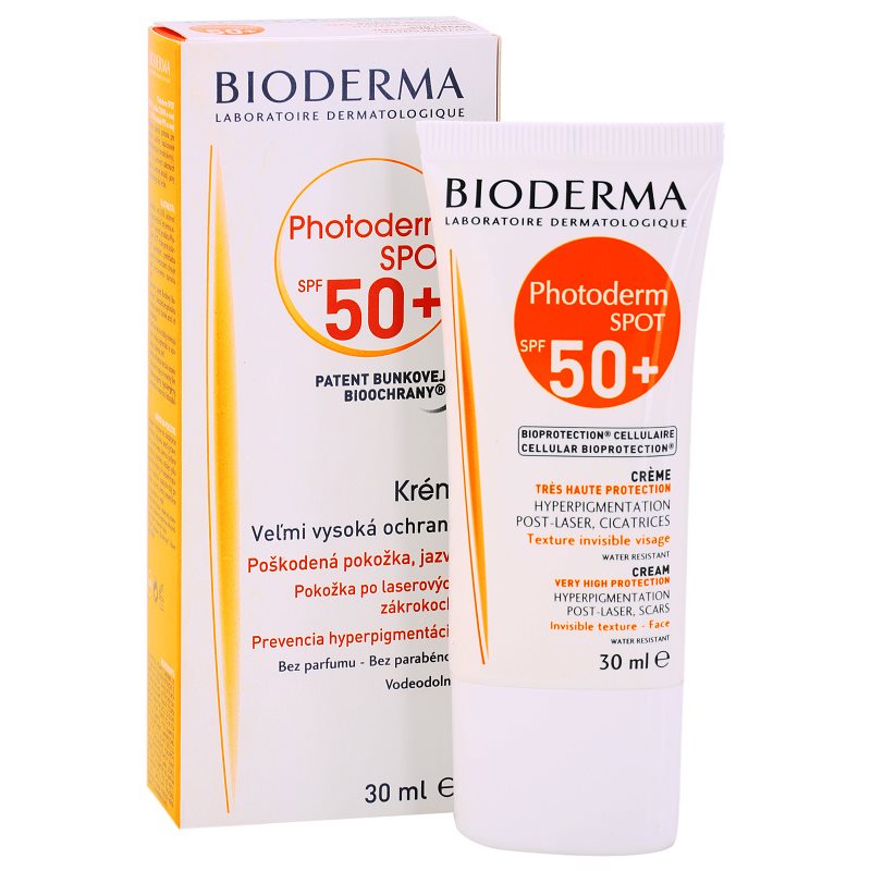 Bioderma Photoderm Spot крем для засмаги проти пігментних плям SPF 50 
Bioderma Photoderm Spot крем для засмаги проти пігментних плям SPF 50