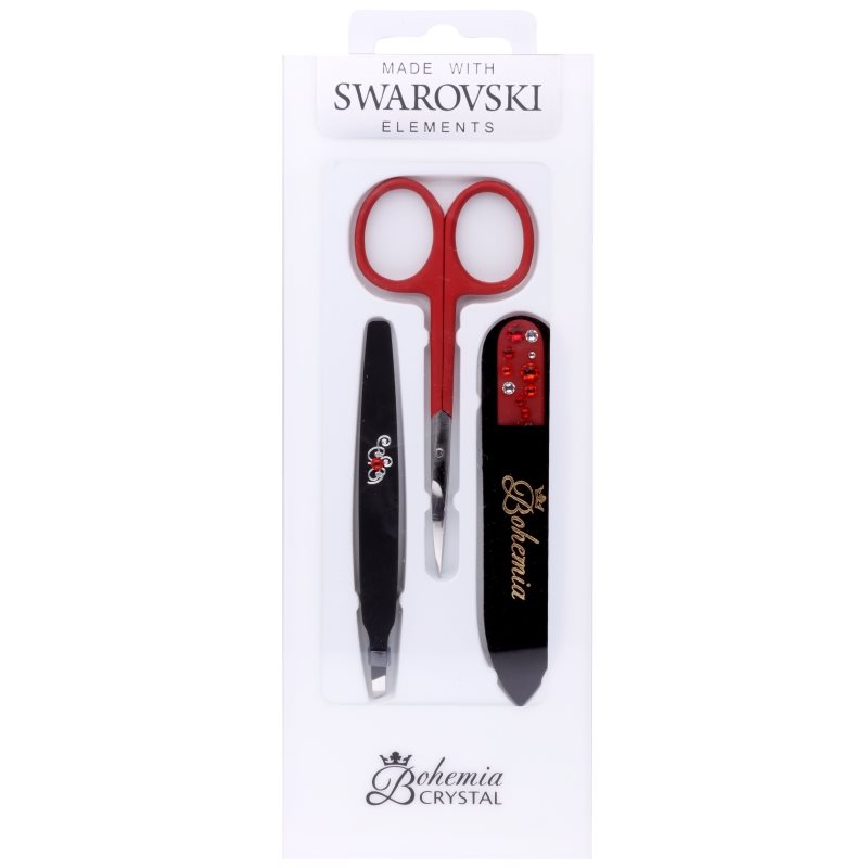 Bohemia Crystal Bohemia Swarovski Nail File,Tweezers and Nail Clippers набір V. для жінок
Bohemia Crystal Bohemia Swarovski Nail File,Tweezers and Nail Clippers набір V. для жінок