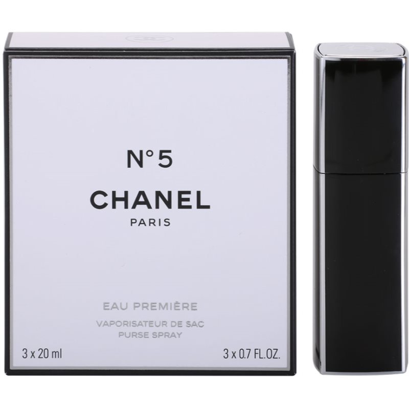 Chanel N°5 Eau Première парфумована вода (1x мінний флакон + 2x наповнювач) для жінок
Chanel N°5 Eau Première парфумована вода (1x мінний флакон + 2x наповнювач) для жінок