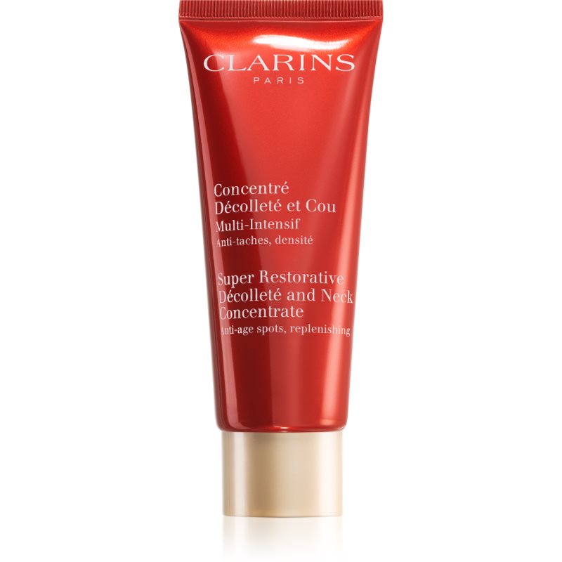 Clarins Super Restorative Décolleté and Neck Concentrate зміцнюючий крем проти зморшок для шиї та декольте
Clarins Super Restorative Décolleté and Neck Concentrate зміцнюючий крем проти зморшок для шиї та декольте