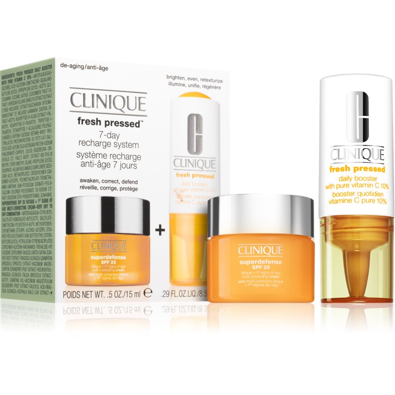 Clinique Fresh Pressed™ 7-Day Recharge System For Drier Skin набір (з вітаміном С)
Clinique Fresh Pressed™ 7-Day Recharge System For Drier Skin набір (з вітаміном С)
