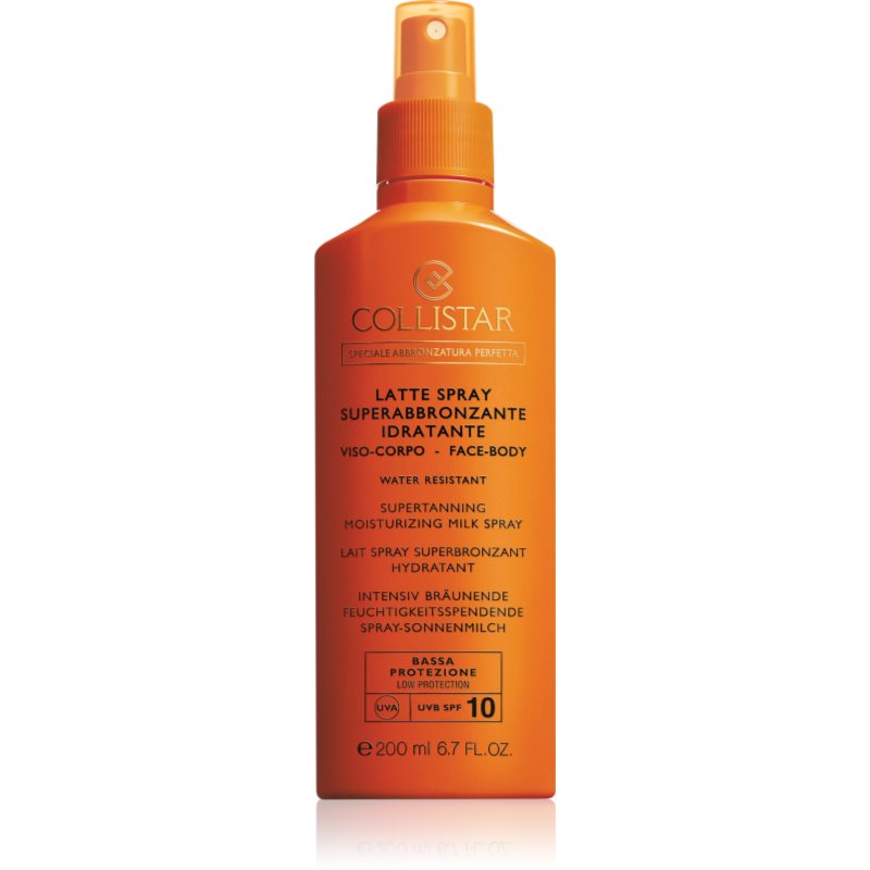 Collistar Special Perfect Tan Supertanning Moisturizing Milk Spray молочко для засмаги у формі спрею SPF 10
Collistar Special Perfect Tan Supertanning Moisturizing Milk Spray молочко для засмаги у формі спрею SPF 10
