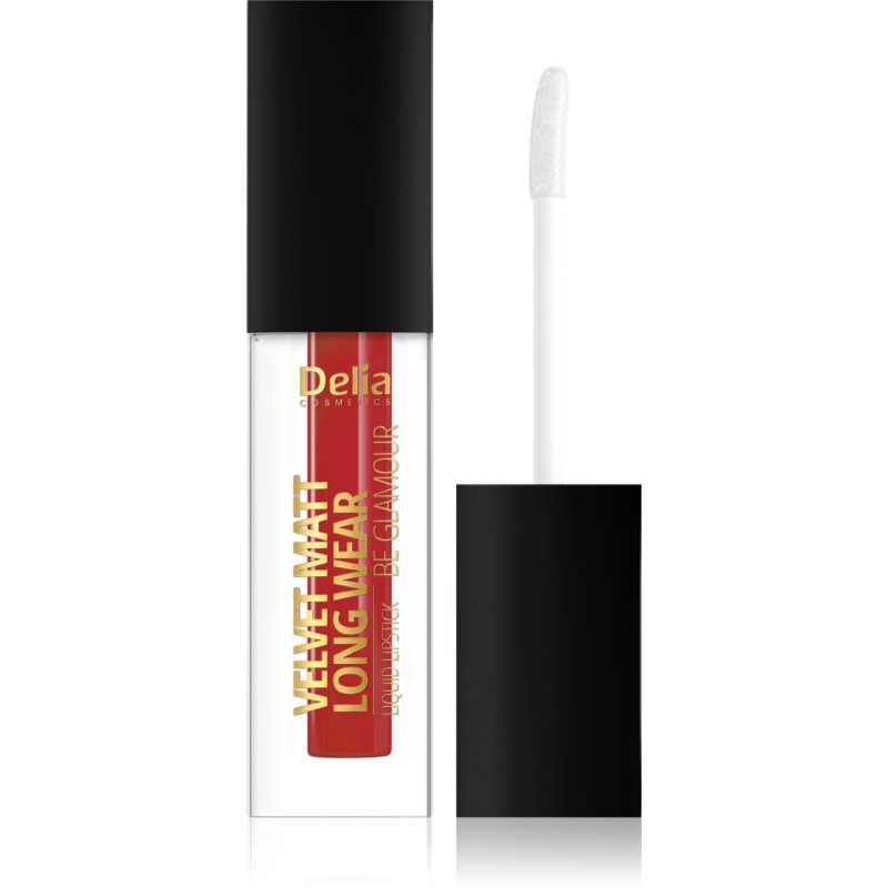 Delia Cosmetics Velvet Matt Long Wear Be Glamour стійка губна помада з матовим ефектом відтінок 107 Red Velvet
Delia Cosmetics Velvet Matt Long Wear Be Glamour стійка губна помада з матовим ефектом відтінок 107 Red Velvet
