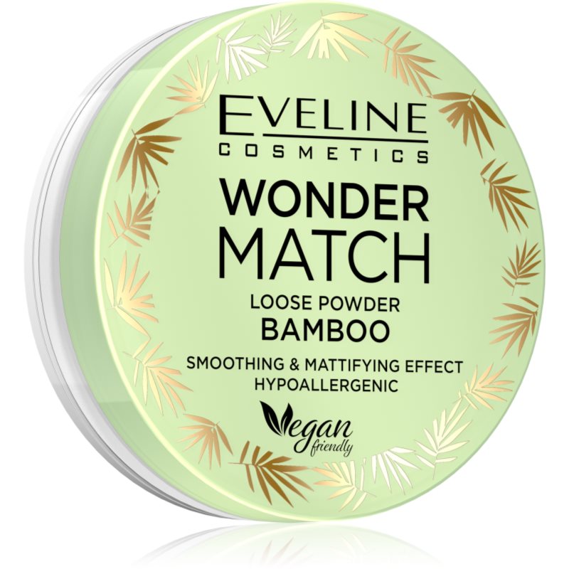 Eveline Cosmetics Wonder Match прозора розсипчаста пудра з матуючим ефектом Bamboo
Eveline Cosmetics Wonder Match прозора розсипчаста пудра з матуючим ефектом Bamboo