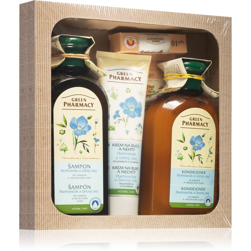 Green Pharmacy Herbal Care подарунковий набір (для фарбованого та меліруваного волосся)
Green Pharmacy Herbal Care подарунковий набір (для фарбованого та меліруваного волосся)