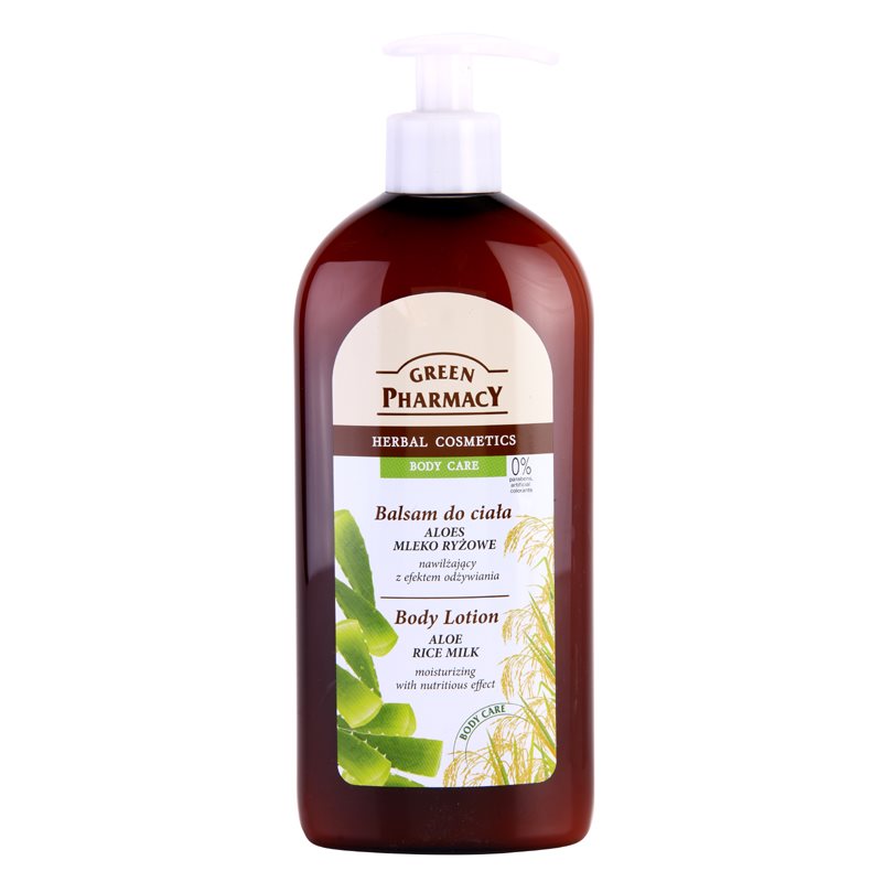 Green Pharmacy Body Care Aloe & Rice Milk зволожуюче молочко для тіла з поживним ефектом
Green Pharmacy Body Care Aloe & Rice Milk зволожуюче молочко для тіла з поживним ефектом