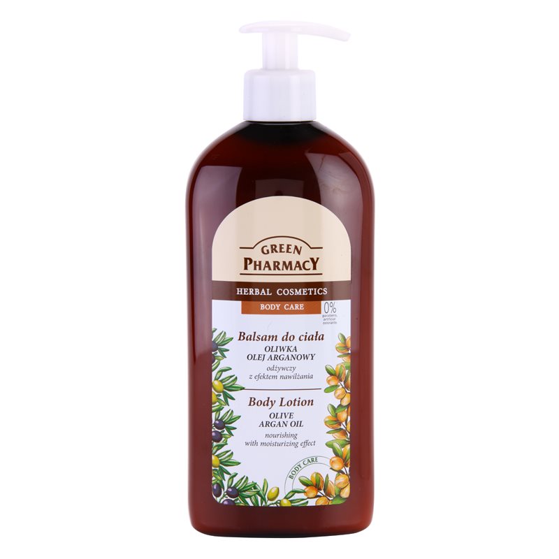 Green Pharmacy Body Care Olive & Argan Oil поживне молочко для тіла зі зволожуючим ефектом
Green Pharmacy Body Care Olive & Argan Oil поживне молочко для тіла зі зволожуючим ефектом