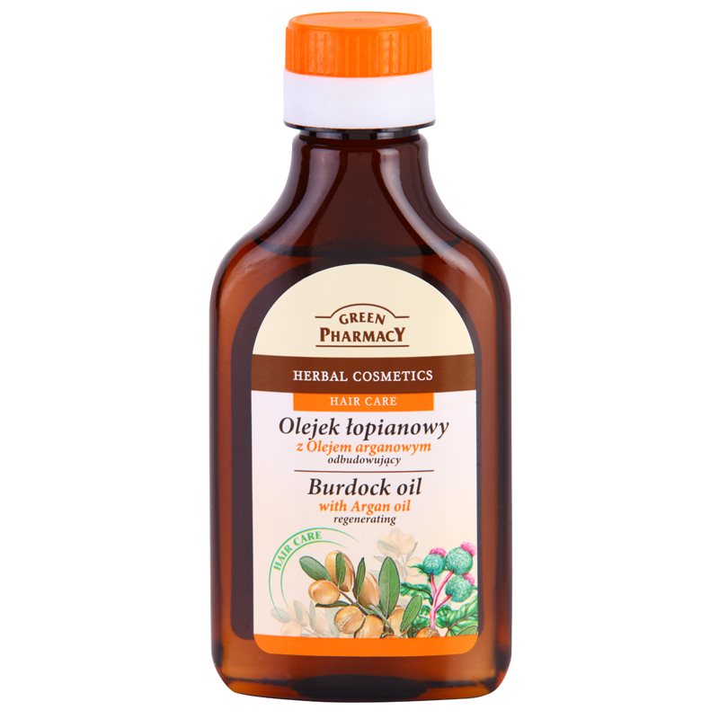 Green Pharmacy Hair Care Argan Oil олія для волосся з екстрактом реп'яху з відновлюючим ефектом
Green Pharmacy Hair Care Argan Oil олія для волосся з екстрактом реп'яху з відновлюючим ефектом