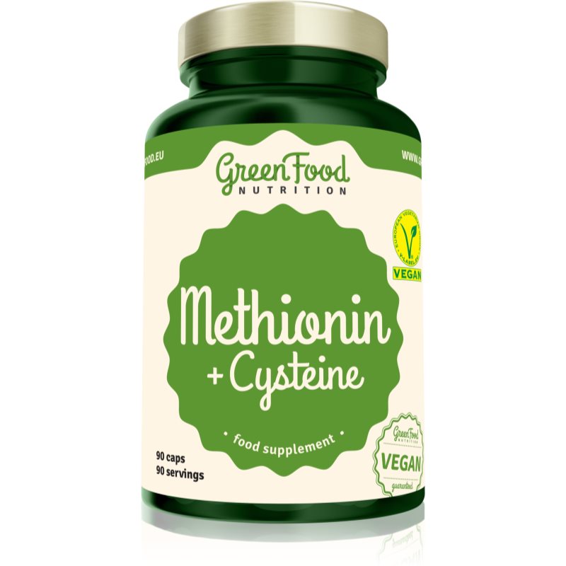 GreenFood Nutrition Methionin + Cysteine kapsuly pre krásne vlasy, pleť a nechty 90 cps