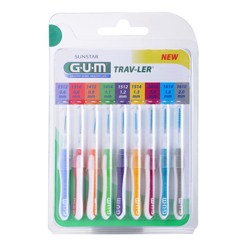 G.U.M Trav-Ler міжзубні щіточки, 9 шт суміш 0,6 mm + 0,8 mm + 0,9 mm + 1,1 mm + 1,2 mm + 1,3 mm + 1,4 mm + 1,6 mm + 2,0 mm
G.U.M Trav-Ler міжзубні щіточки, 9 шт суміш 0,6 mm + 0,8 mm + 0,9 mm + 1,1 mm + 1,2 mm + 1,3 mm + 1,4 mm + 1,6 mm + 2,0 mm
