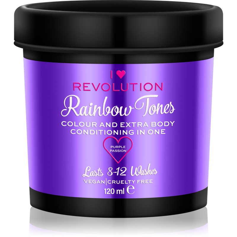 I Heart Revolution Rainbow Tones тимчасова фарба для волосся для волосся відтінок Purple Passion
I Heart Revolution Rainbow Tones тимчасова фарба для волосся для волосся відтінок Purple Passion