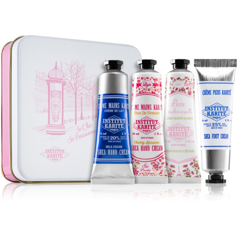 Institut Karité Paris Gift Sets Metal Box Rose Mademoiselle So Chic So Parisienne подарунковий набір (для рук та ніг)
Institut Karité Paris Gift Sets Metal Box Rose Mademoiselle So Chic So Parisienne подарунковий набір (для рук та ніг)