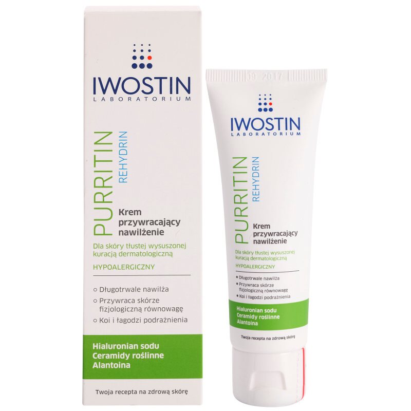 Iwostin Purritin Rehydrin зволожуючий крем для шкіри висушеної та подразненої лікуванням акне
Iwostin Purritin Rehydrin зволожуючий крем для шкіри висушеної та подразненої лікуванням акне