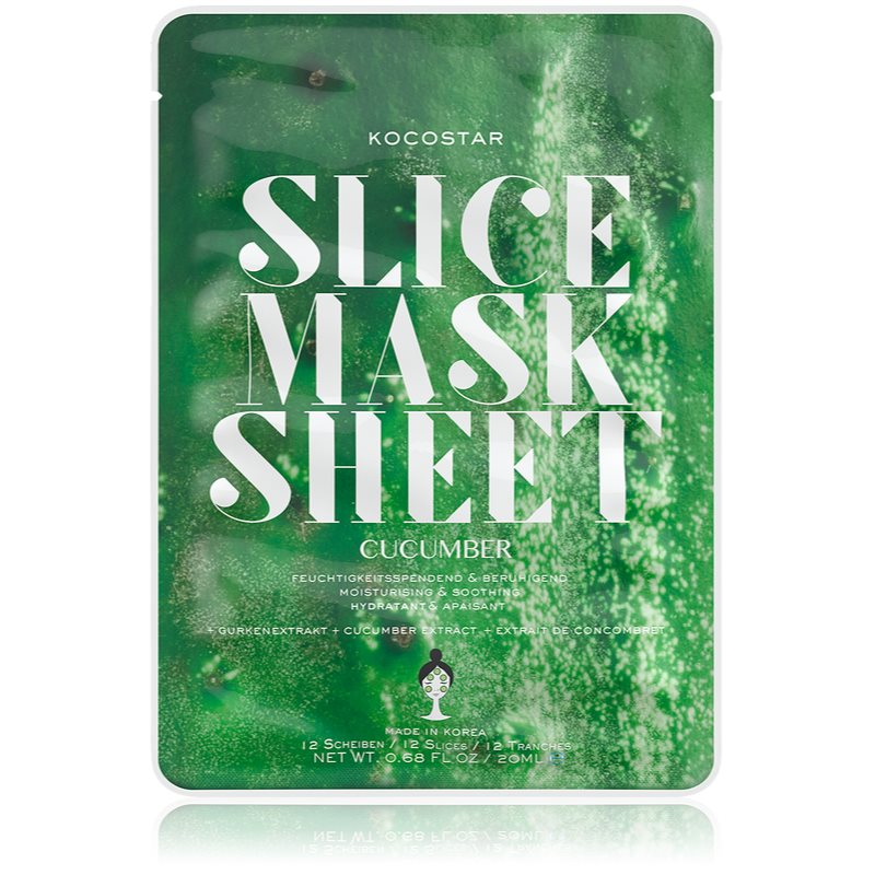 KOCOSTAR Slice Mask Sheet Cucumber заспокійлива косметична марлева маска зі зволожуючим ефектом
KOCOSTAR Slice Mask Sheet Cucumber заспокійлива косметична марлева маска зі зволожуючим ефектом