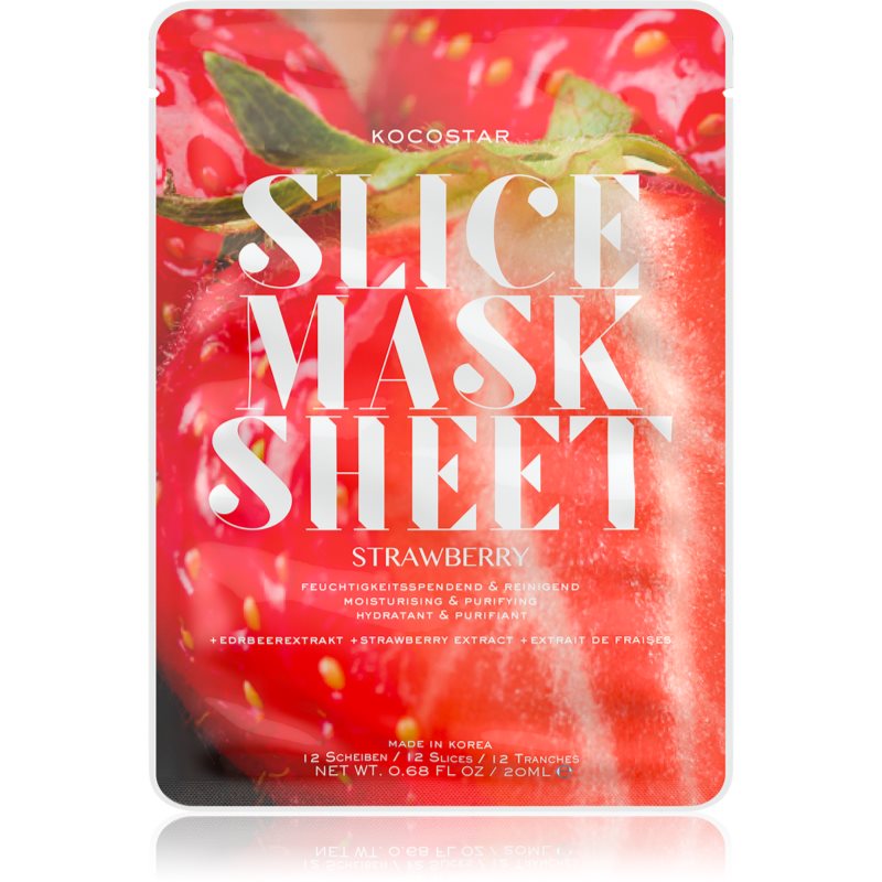 KOCOSTAR Slice Mask Sheet Strawberry зволожувальнакосметична марлева маска для сяючого вигляду шкіри
KOCOSTAR Slice Mask Sheet Strawberry зволожувальнакосметична марлева маска для сяючого вигляду шкіри