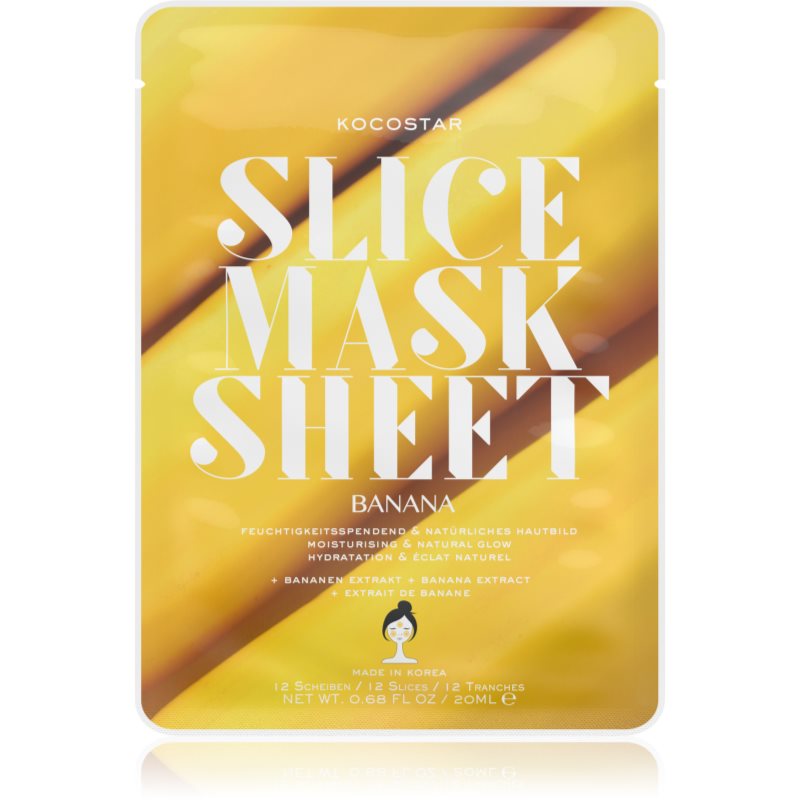 KOCOSTAR Slice Mask Sheet Banana поживна косметична марлева маска для сяючого вигляду шкіри
KOCOSTAR Slice Mask Sheet Banana поживна косметична марлева маска для сяючого вигляду шкіри