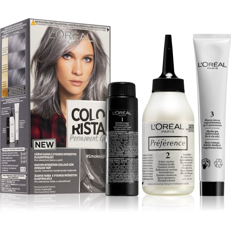 L’Oréal Paris Colorista Permanent Gel перманентна фарба для волосся відтінок Smokey Grey
L’Oréal Paris Colorista Permanent Gel перманентна фарба для волосся відтінок Smokey Grey