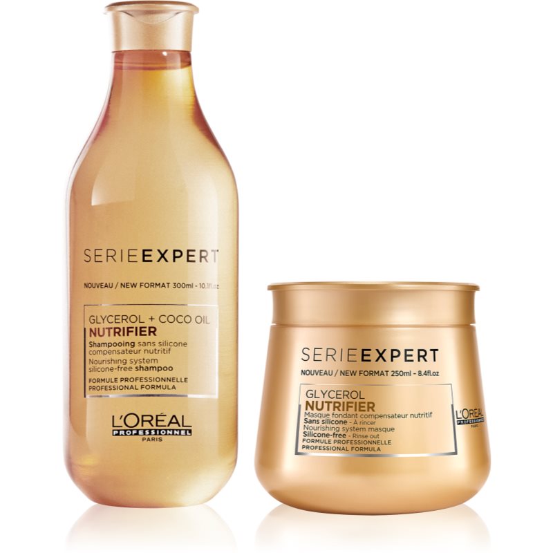 L’Oréal Professionnel Serie Expert Nutrifier набір I. (для сухого або пошкодженого волосся) для жінок
L’Oréal Professionnel Serie Expert Nutrifier набір I. (для сухого або пошкодженого волосся) для жінок