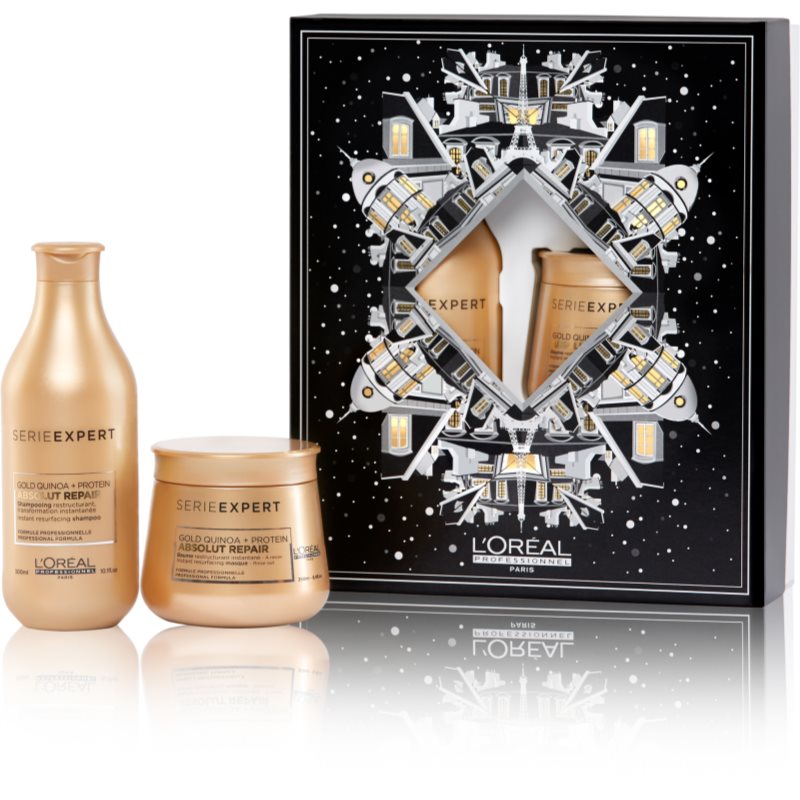 L’Oréal Professionnel Serie Expert Absolut Repair подарунковий набір (для дуже пошкодженого волосся)
L’Oréal Professionnel Serie Expert Absolut Repair подарунковий набір (для дуже пошкодженого волосся)