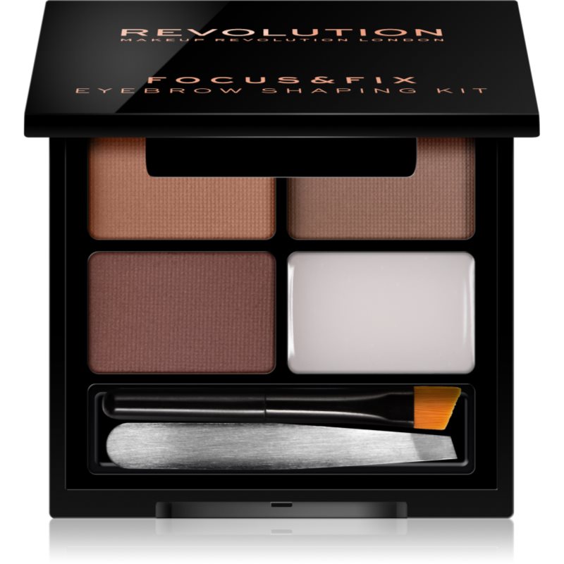 Makeup Revolution Focus & Fix набір для моделювання ідеальної форми брів відтінок Medium Dark
Makeup Revolution Focus & Fix набір для моделювання ідеальної форми брів відтінок Medium Dark