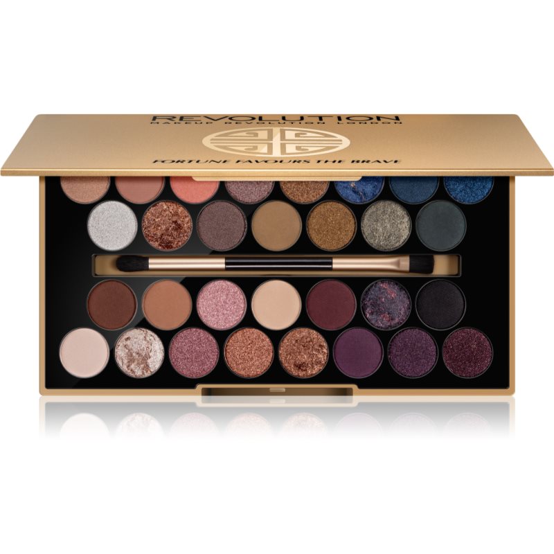 Makeup Revolution Fortune Favours the Brave палітра тіней з дзеркальцем та аплікатором
Makeup Revolution Fortune Favours the Brave палітра тіней з дзеркальцем та аплікатором